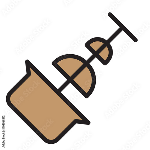 Chocolate Fountain Vector Filled Icon Design