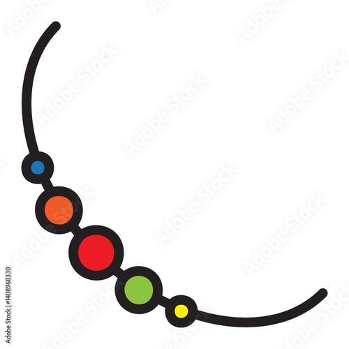 Candy Necklace Vector Filled Icon Design