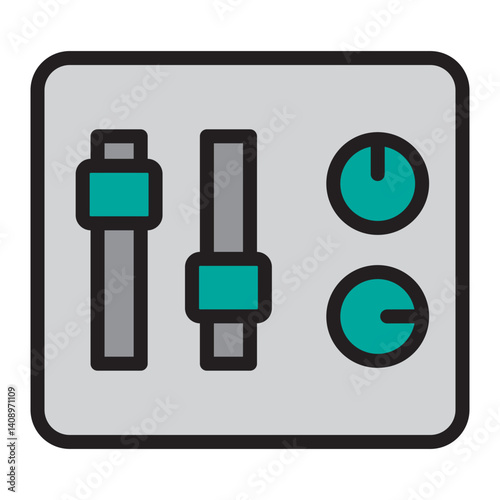 Mixing Console   Vector Filled Icon Design