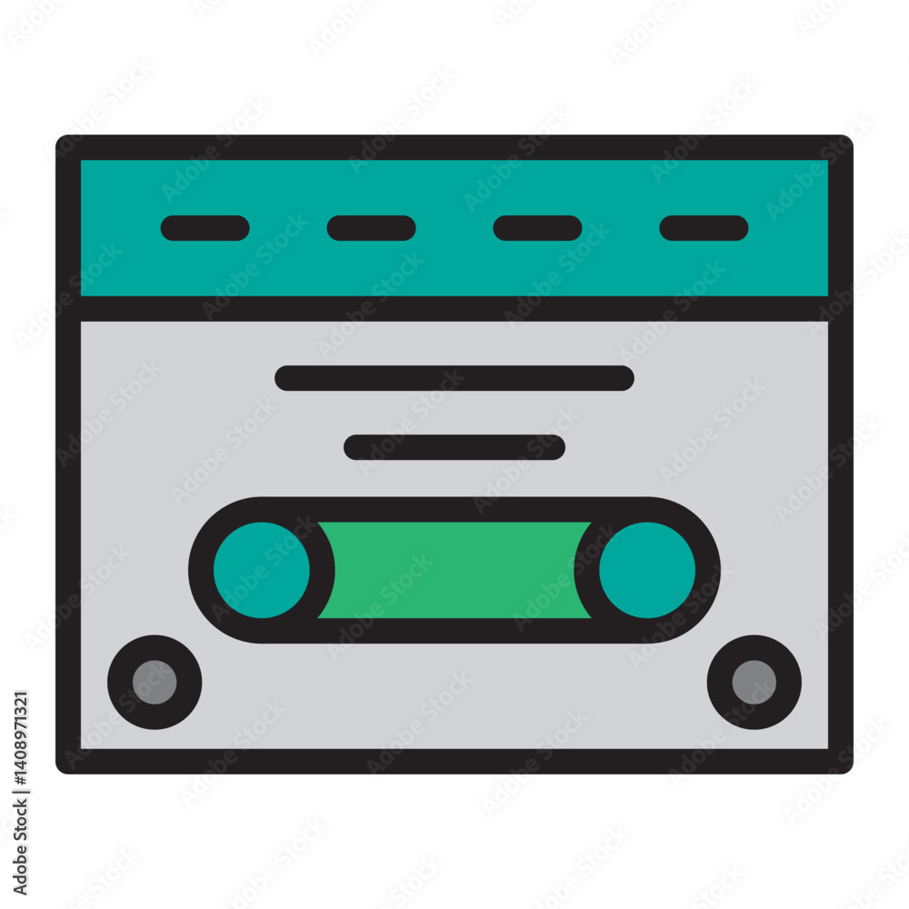 Fototapeta premium Rap Mixtape Vector Filled Icon Design