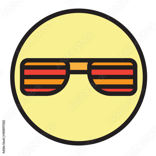 Neon Rap Club Sign   Vector Filled Icon Design