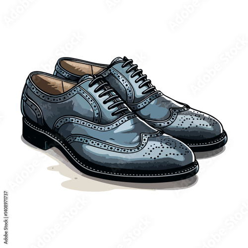 Elegant Men's Wingtip Oxford Shoes A Classic Footwear Style