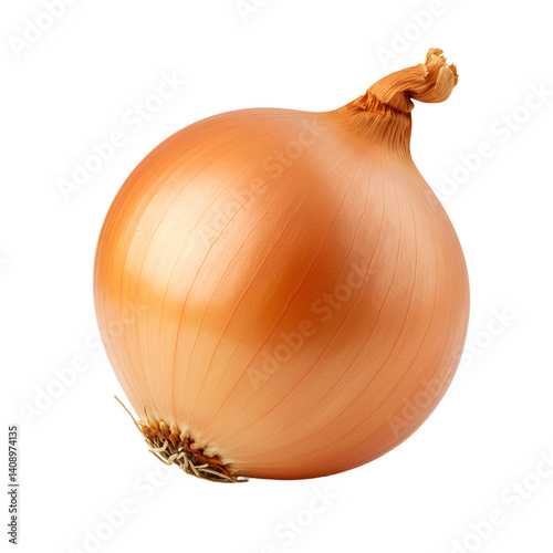Wallpaper Mural Fresh Onion Bulb with Brown Skin Isolated on White Background Torontodigital.ca