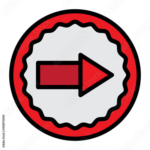 Next Button Vector Filled Icon Design