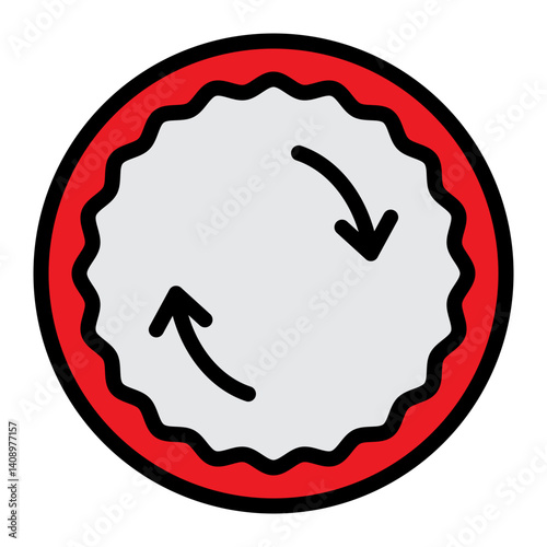 Refresh Button Vector Filled Icon Design