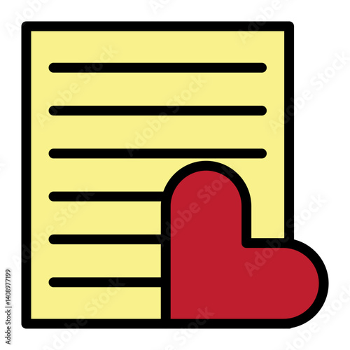 Wishlist Button Vector Filled Icon Design
