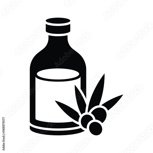 olive oil bottle icon vector design template simple and clean