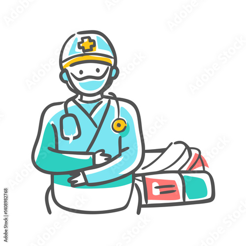 emergency medical technician icon, emergency medical technician vector illustration-simple illustration of emergency medical technician, perfect for emergency medical technician logos and icons