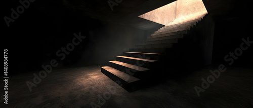 Dark Basement Stairway