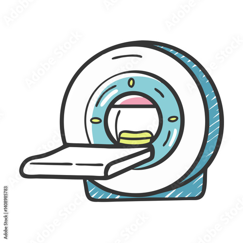 mri scanner icon, mri scanner vector illustration-simple illustration of mri scanner, perfect for mri scanner logos and icons