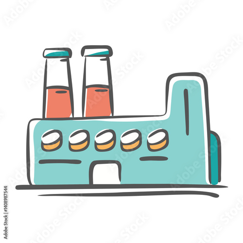 pharmaceutical factory icon, pharmaceutical factory vector illustration-simple illustration of pharmaceutical factory, perfect for pharmaceutical factory logos and icons