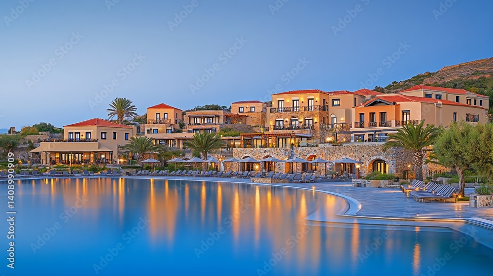 Resort by the Sea at Dusk Resort by the Sea at Dusk