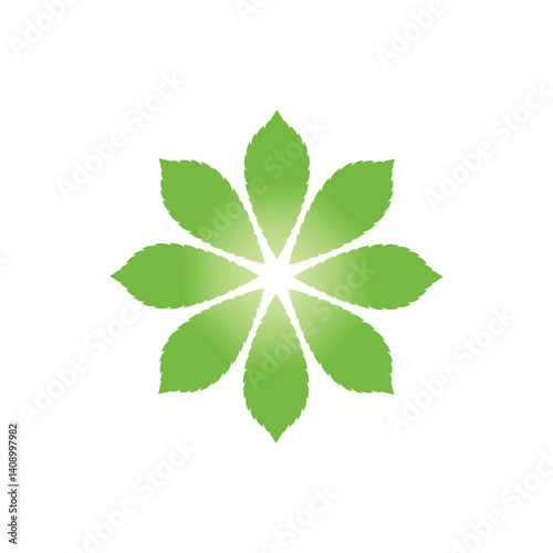 Mint leaf logo vector element template and symbol