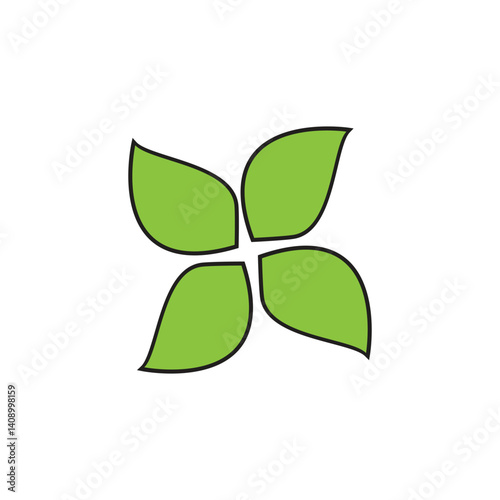 Mint leaf logo vector element template and symbol