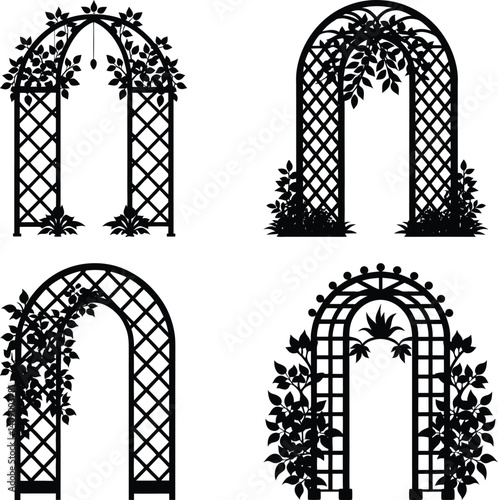 Garden Trellis silhouette vector
