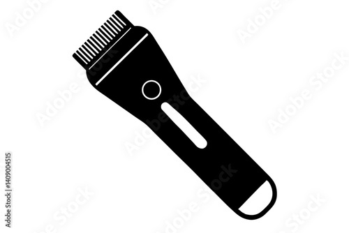 Silhouette of a black electric hair trimmer