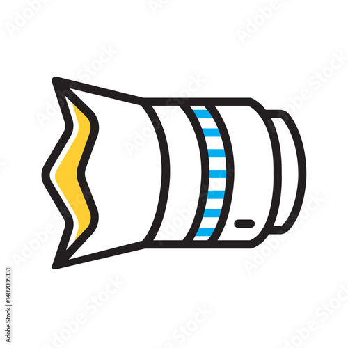 Vector multi color icon for Camera lenses