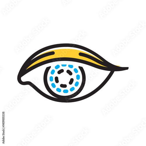 Vector multi color icon for cataract
