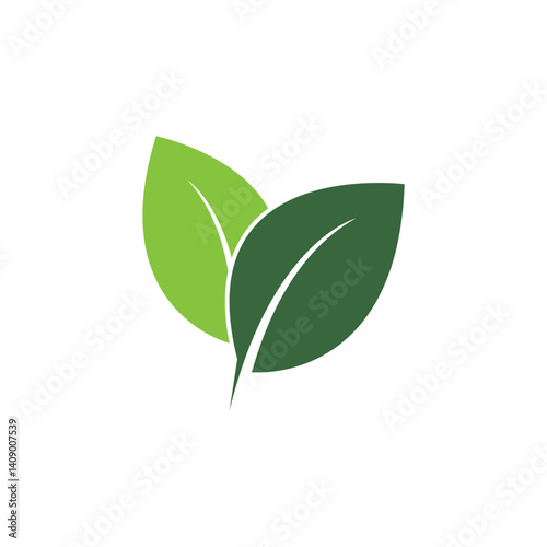 Mint leaf logo vector element template and symbol
