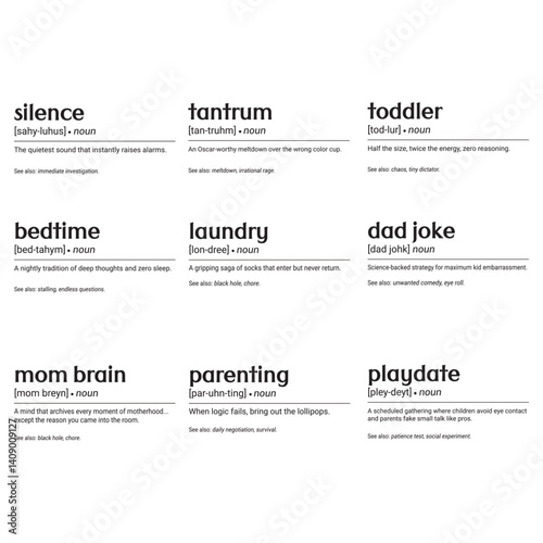Parenting and Family Life Definition Bundle