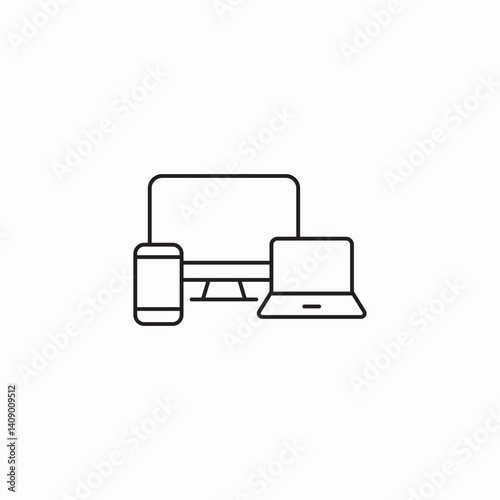 access device icon sign vector