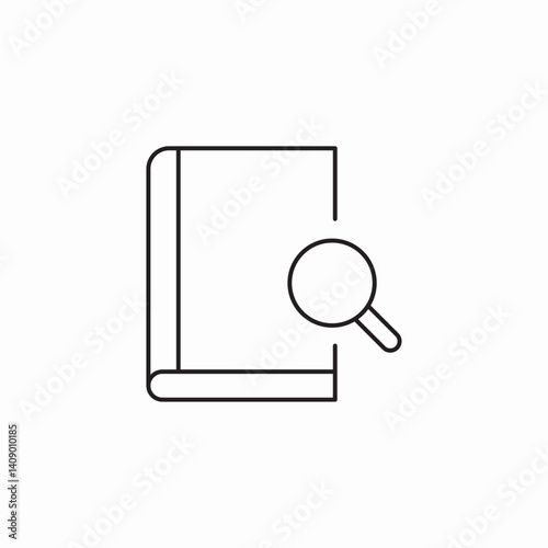 book searching icon sign vector