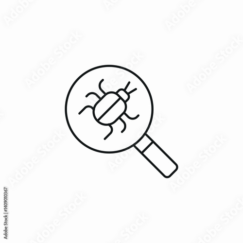 bug find icon sign vector