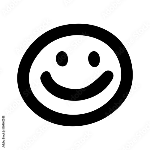 Smiling face doodle vector icon