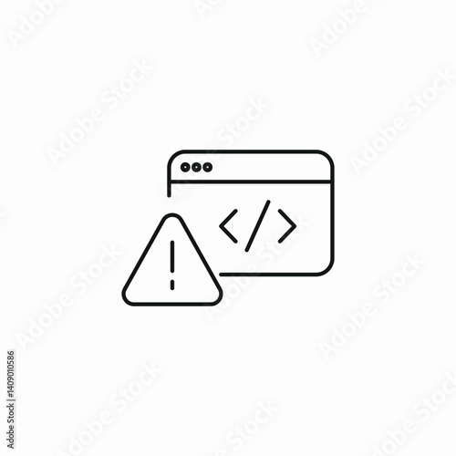 coding error notice icon sign vector