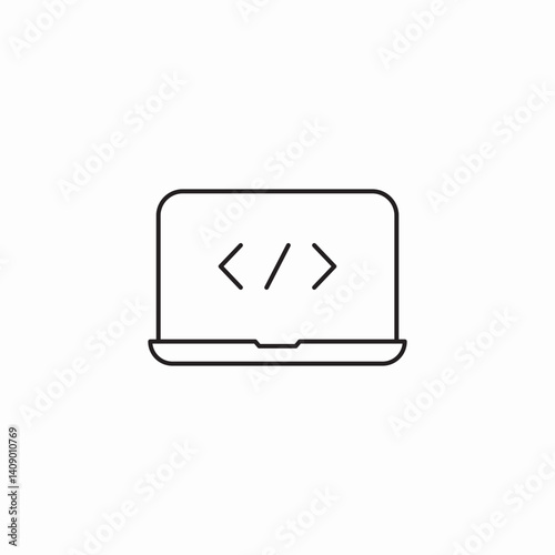coding lessons icon sign vector