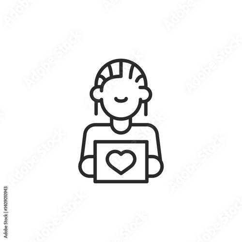 Love For All icon. Simple Love For All icon for social media, app, and web design. Represents diversity, inclusion, and the LGBTQ community. Vector illustration