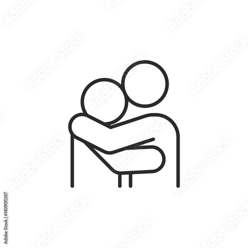 Stop Hate icon. Simple stop hate icon symbolizing friendship, respect, and camaraderie. Widely recognized as a gesture of greeting, solidarity, and sportsmanship. Vector illustration