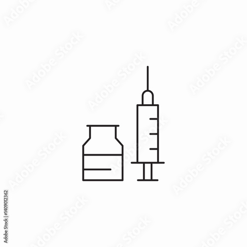 injection medicine icon sign vector