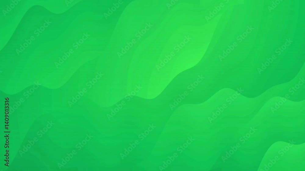 Green gradient wave animation background