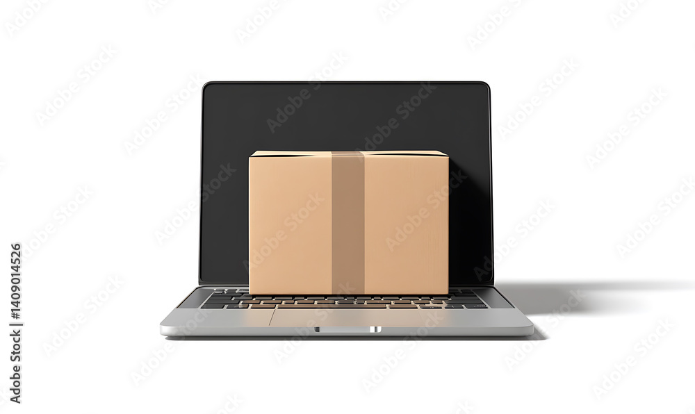 Online shopping, digital selling, ecommerce process, and customer experience through modern illustrated scenes on white background.