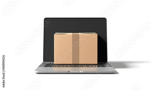 Obraz na płótnie Online shopping, digital selling, ecommerce process, and customer experience through modern illustrated scenes on white background. w salonie