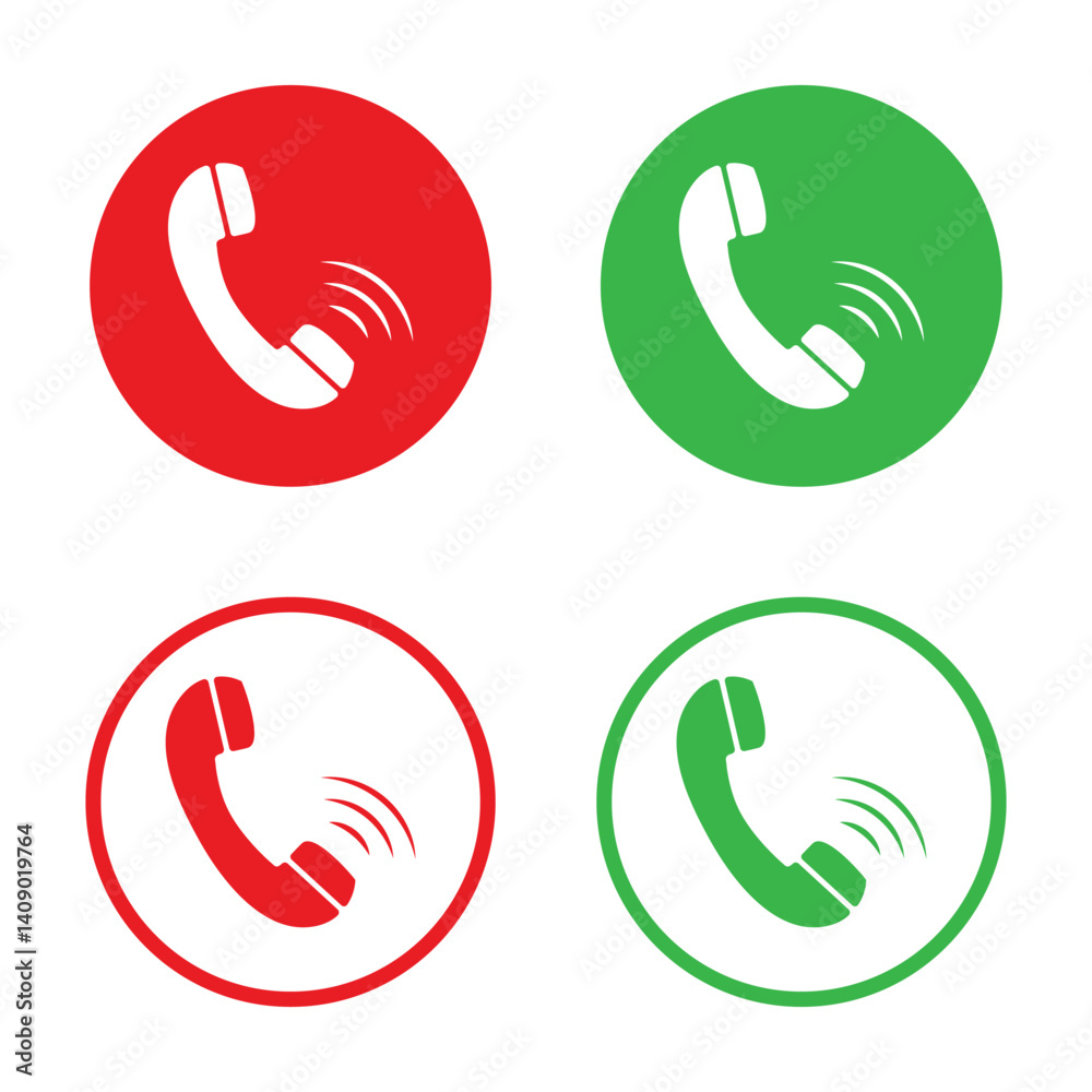 Fototapeta premium Phone call button dile icon vector design 