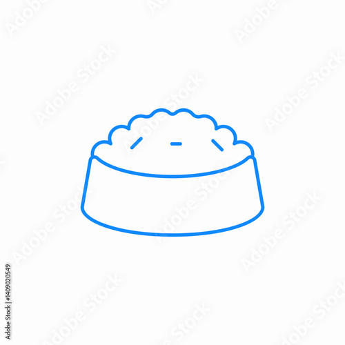 animal bowl food icon sign vector