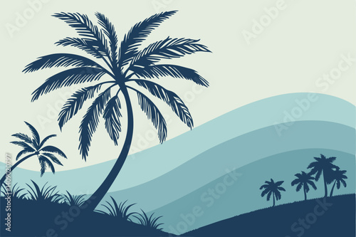 palm tree silhouette vector illustration
