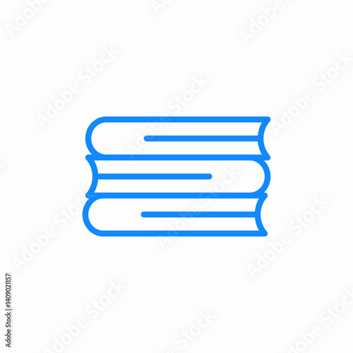 book pile icon sign vector