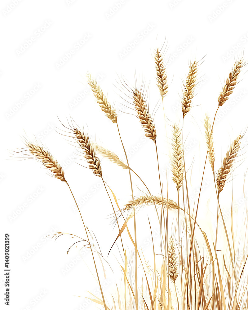 illustrations of various trees, leaves, grasses, and botanical elements on white background. illustrations of various trees, leaves, grasses, and botanical elements on white background.