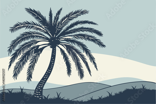 palm tree silhouette vector illustration