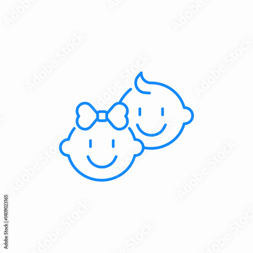 infant genders icon sign vector