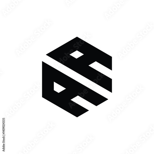 Initial AA Logo Polygon Shape Letter logo Design white background