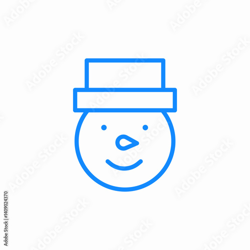 snowman cold icon sign vector