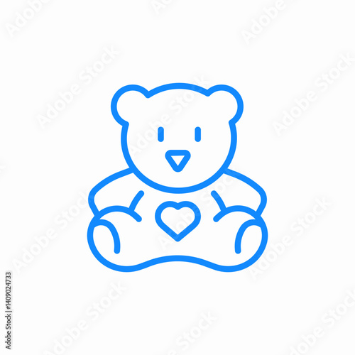 teddy bear icon sign vector