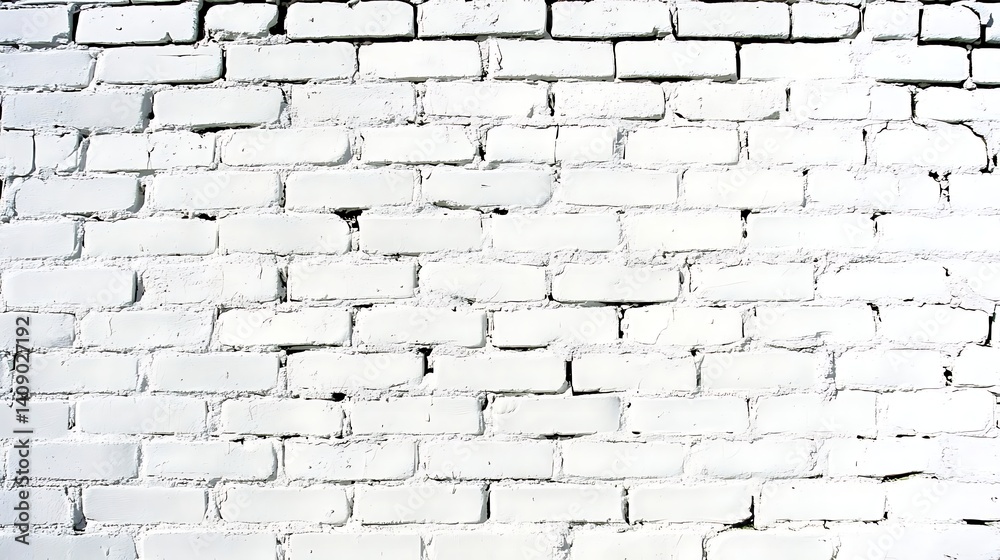 Fototapeta premium Aesthetic White Brick Wall Texture Background for Creative Design Projects