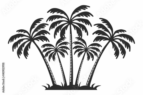 palm tree silhouette vector illustration