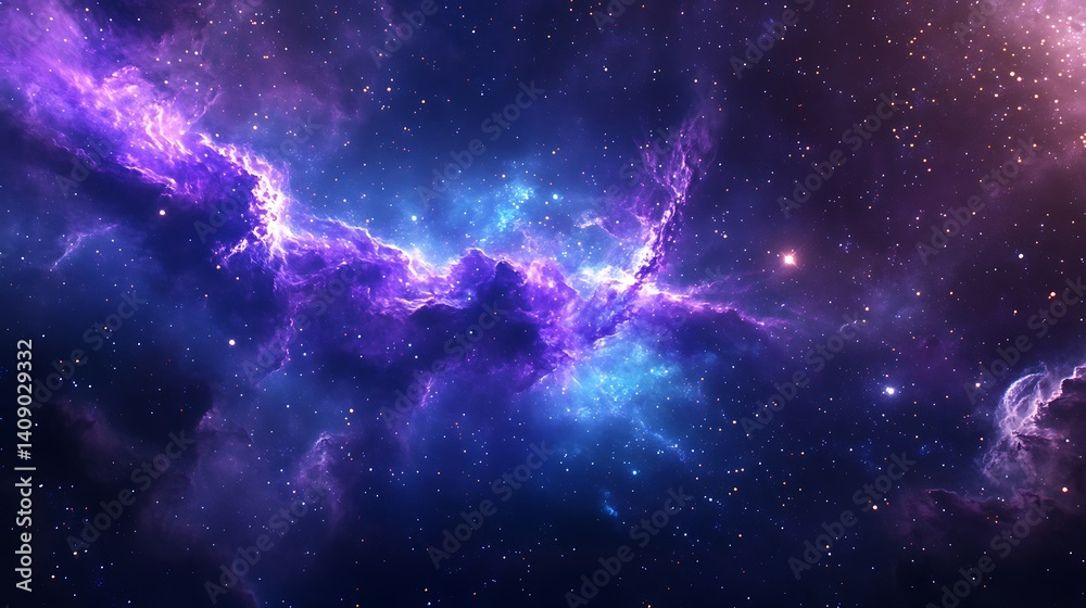 Cosmic nebulae display vibrant hues of deep space. Cosmic nebulae display vibrant hues of deep space.