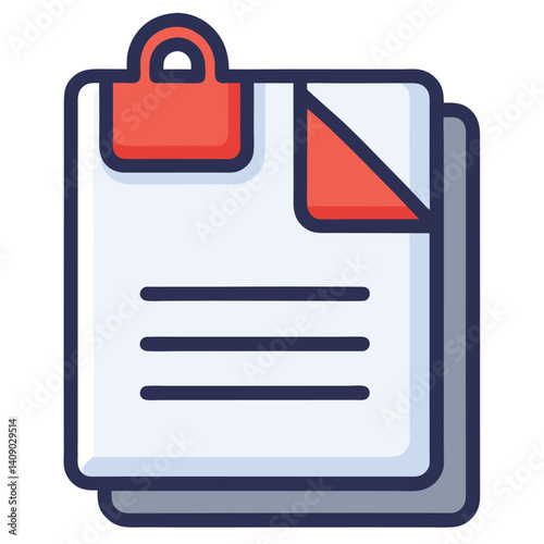 Clip file icon vector design on white background